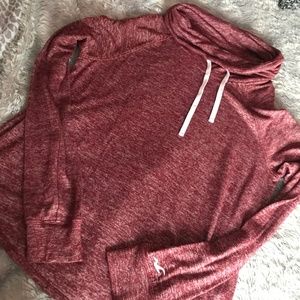 Hollister burgandy cowl neck top